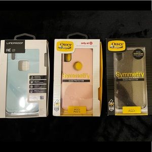 USED Three IPhone XS/IPhone X Cases, Lifeproof & Otter Box